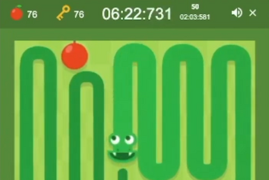 Google Snake Game - Multi Mode - 100 Apples in 2:03.733 