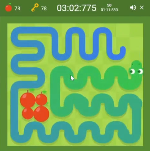 Google snake game full points. Play with fast playback speed