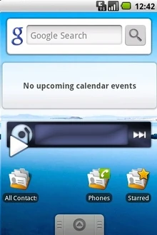 Android Cupcake home screen