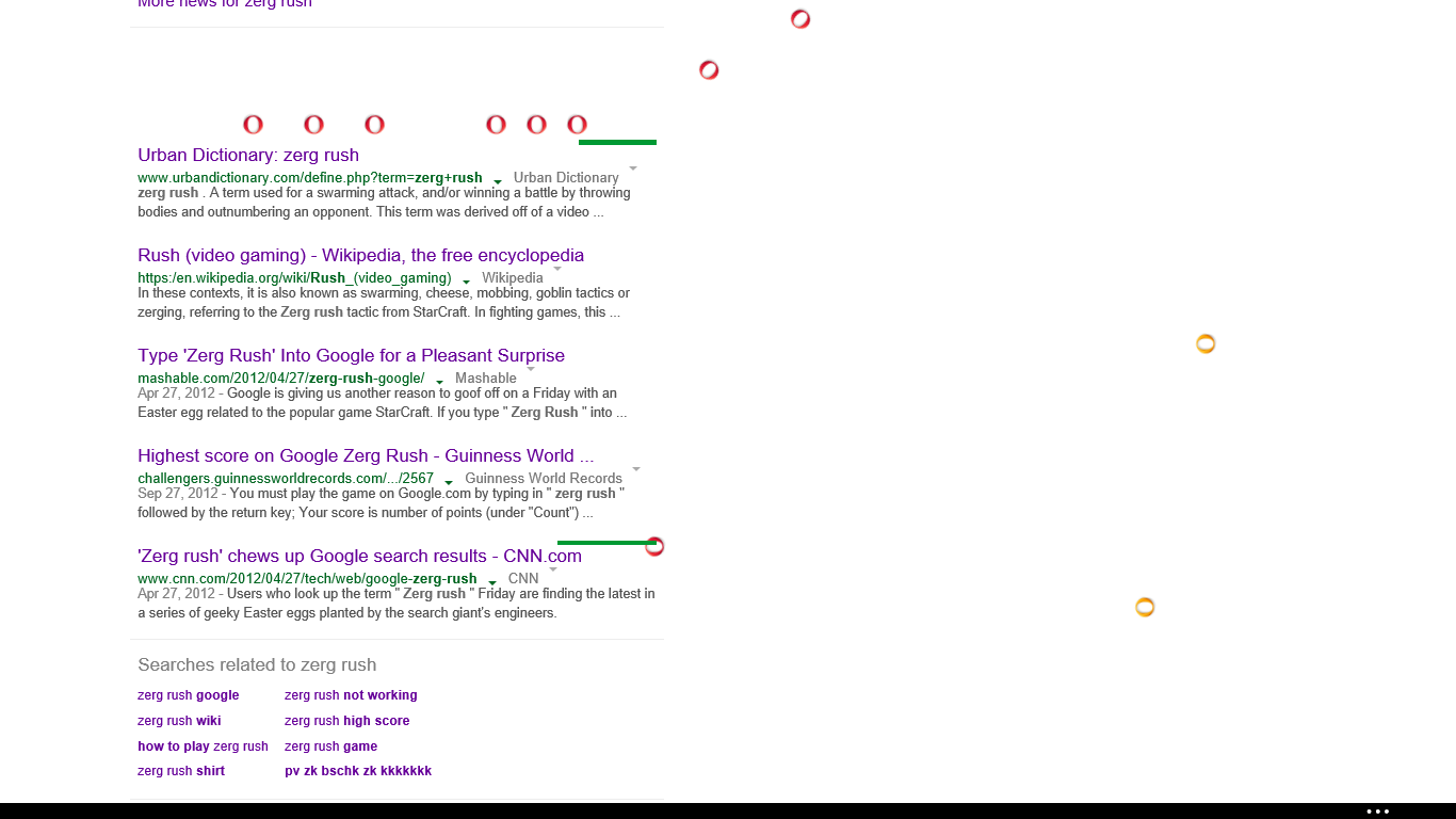 Zerg Rush' easter egg eats your Google search results