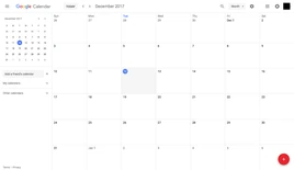 Google Calendar screenshot