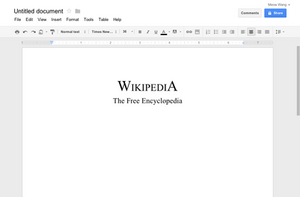 Google Docs - example document