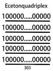 Ecetonquadriplex in zeroes
