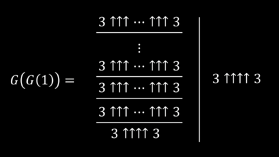 illustration of g(g(1)) using Knuth up arrow