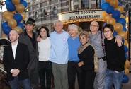 Pictured left to right: Jeff Cohen; Robert Davi; Corey Feldman; director Richard Donner; casting director Mike Fenton; Joe Pantoliano; Lupe Ontiveros; Ke Huy Quan.
