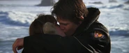 Brand and Andy kissing at Cauldron Point.