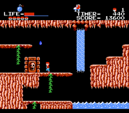 The waterfall level from the Famicom release.