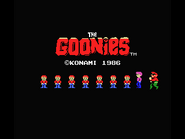 The title screen for The Goonies.