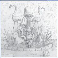 Pencil sketch by Tim Jacobus (Featuring the original nose picking gnome)