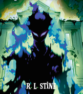 The Shadow Figure as depicted on the second French cover of The Ghost Next Door (Illustrated by Oriol Vidal).