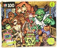 Curly, Prince Khor-Ru, Mud Monster, Cuddles, The Horror, and Slappy trick-or-treating (100 piece puzzle).