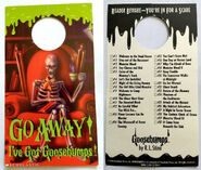 Go Away promotional doorknob hanger