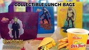 Del Taco collectible lunch bags.