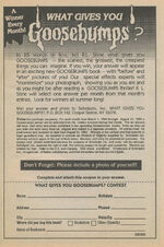 What Gives You Goosebumps contest bookad from orig series 22 1994