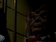 Slappy in the dark basement.