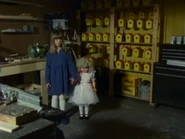 Katie and Mary Ellen in the basement.