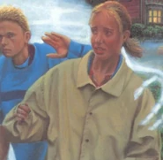 Hannah as depicted on the Dutch cover of The Ghost Next Door.