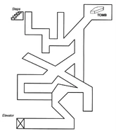 Diary of a Mad Mummy - To get to the elevator, go left, right, left, right