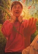 Casey as depicted on the second printing of the Dutch cover of Stay Out of the Basement.