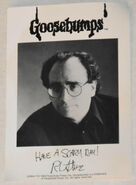 R.L. Stine signed photo.