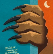 The Swamp Monster's hand as depicted on the Dutch cover of How to Kill a Monster.