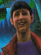 Luke as depicted on the Dutch cover of One Day at HorrorLand.