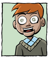 A panel featuring Mr. Wood in Slappy's Tales of Horror.