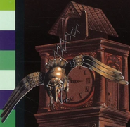 The cuckoo clock as depicted on the French cover of The Cuckoo Clock of Doom.