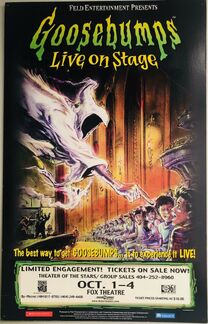 Goosebumps Live On Stage Window Card Poster Oct 1998 Fox Atlanta