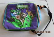 The Horror, Cuddles, and Mud Monster on a Goosebumps lunch bag.