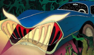 The Haunted Car as depicted on the Korean cover of The Haunted Car.