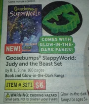 An image of the book with the glow in the dark fangs