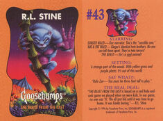 Trading card (front and back) also from Egg Monsters from Mars.