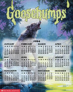 Goosebumps 14 Werewolf Fever Swamp 1994 calendar