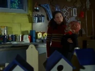 Jillian takes Slappy down to the basement.