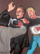 The camera as depicted on the original version of the Evil Unleashed Topps trading card.