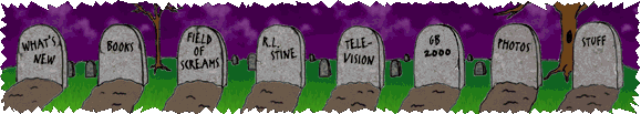 Goosebumps website - tombstones