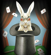 Amaz-O as a rabbit as depicted on the French cover of Bad Hare Day.