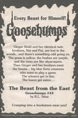 The Beast From The East Goosebumps Wiki Fandom