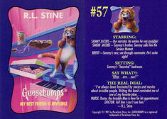 Goosebumps 57 Best Friend is Invisible trading card front and back