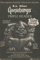 Ad for Triple Header: Book 1