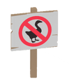 No Goose Sign (Garden)