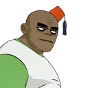 Рассел (с шапкой)