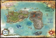 La vecchia mappa dell'Isola di Gorm, completa di indicazioni.
