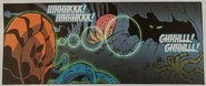 Tentaclion avvisa Gorgous nel fumetto.