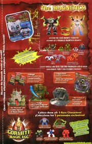 A packaging scan from Atomic series Gormiti, showing the toy variants.
