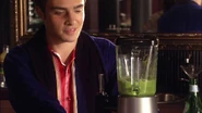 Chuck making a hangover smoothie