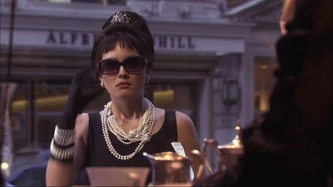Blair dressed as Audrey Hepburn in her dream