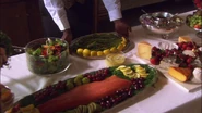 Food getting prepared for Bart's annual brunch