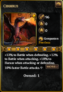 Cerberus, a spawn of the Underworld heeds to Lord Hades